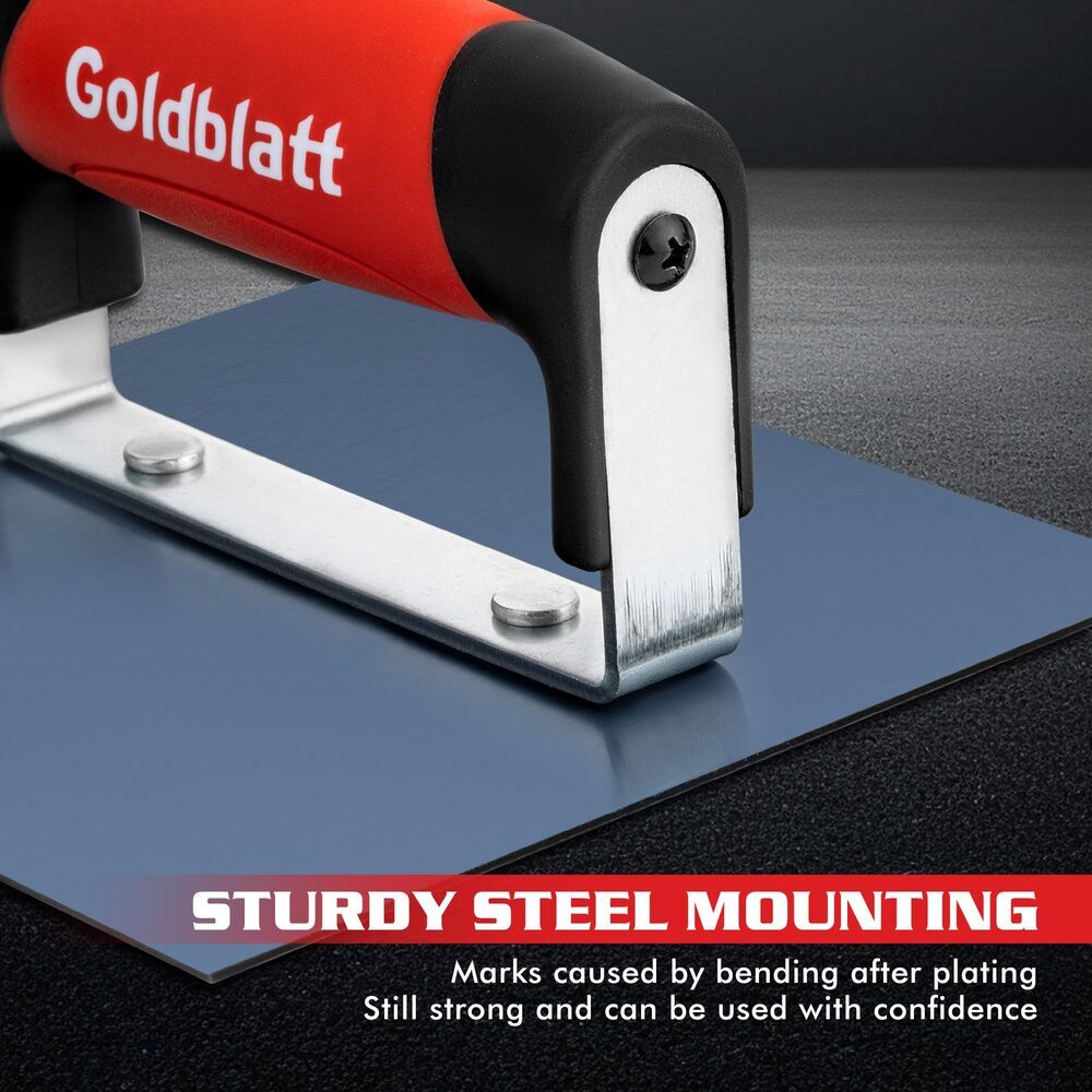 Goldblatt Concrete Edger Tool 6x6" Steel Edger 1/2"R 5/8"D Concrete Finish Tools