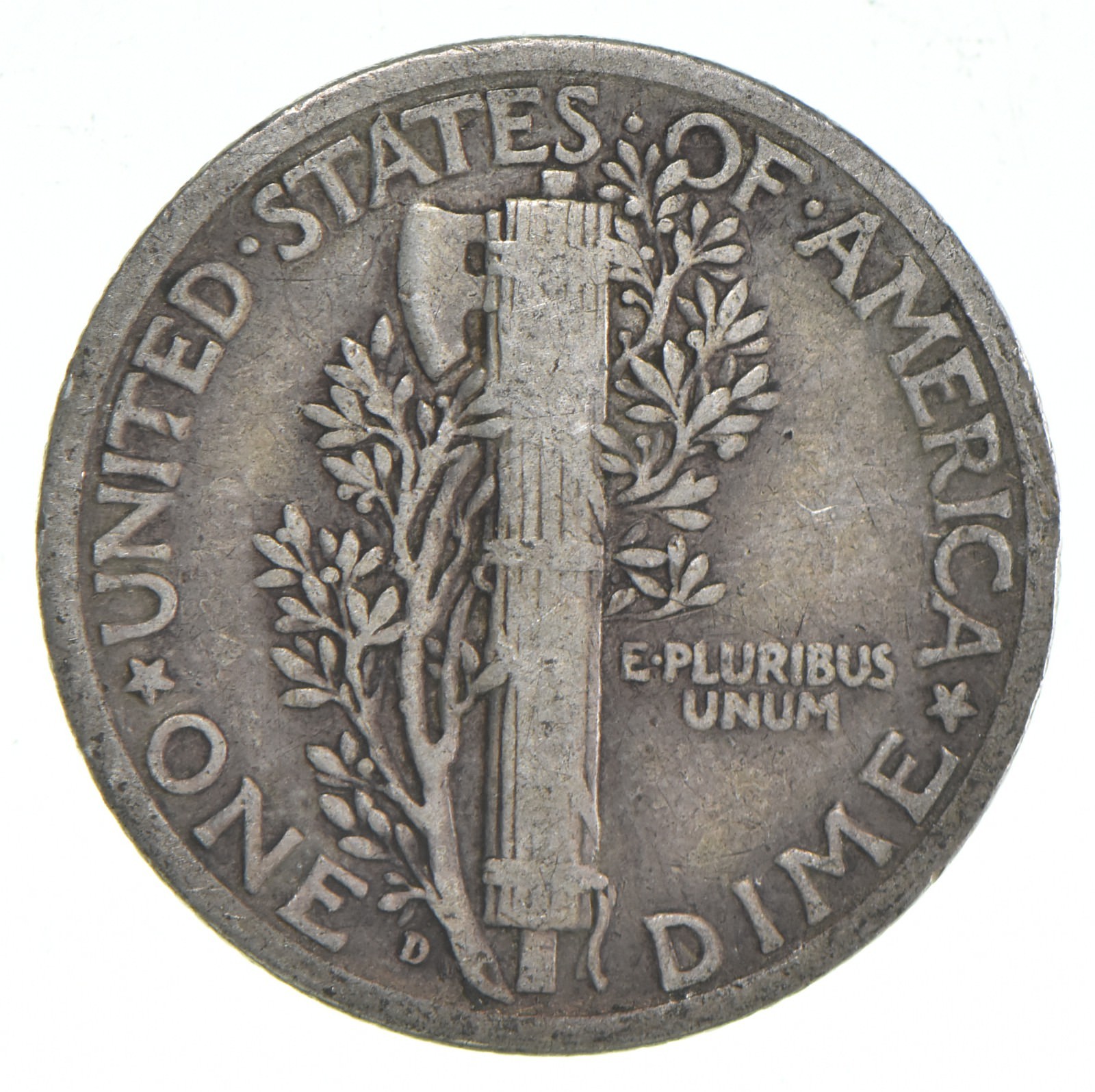 VG+ 1928-D Mercury 90% Silver Dime