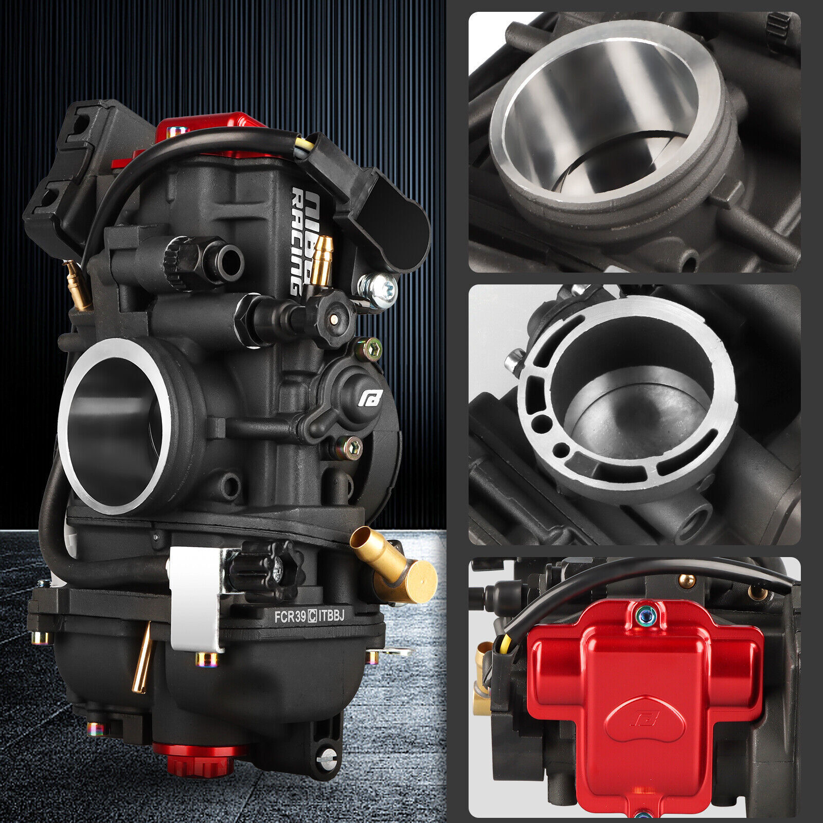 NIBBI FCR 39mm Racing Pre-Jetted Carburetor Carb For Suzuki DRZ400 13200-29F80