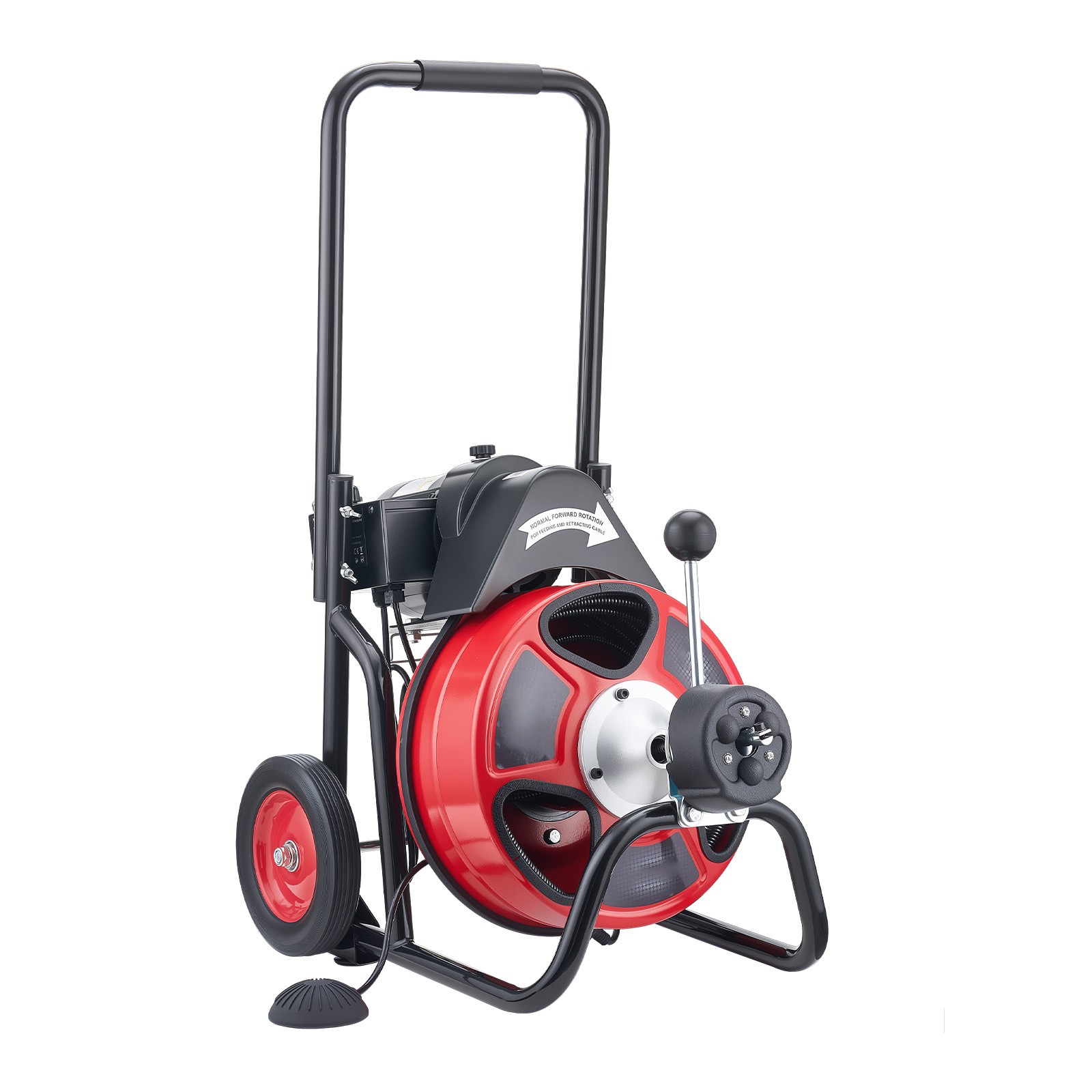 Uimoso Electric Drain Auger Machine with 100 FT x 1/2 In Cable and Auto Feed