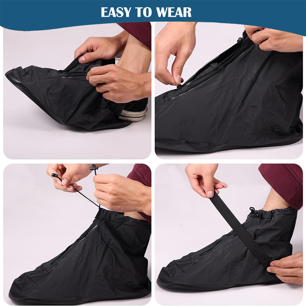 Anti-slip Rubber Shoe Covers Reusable Rain Snow Boot Waterproof Shoes Protector