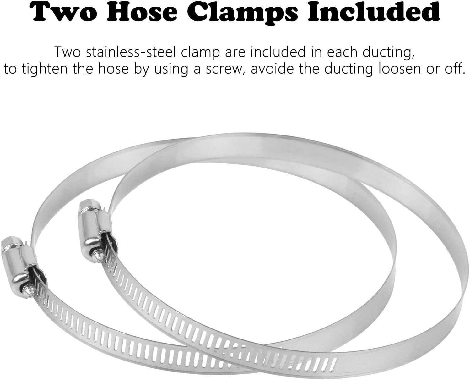 4 Inch 5 Feet Air Ducting Flexible Black Aluminum Vent Hose For Hvac Ventilation