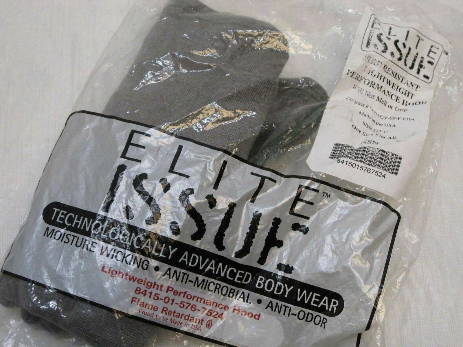 ARMY ELITE ISSUE US MILITARY GREY BALACLAVA FLASH-HOOD FIRE RESISTANT SKI MASK
