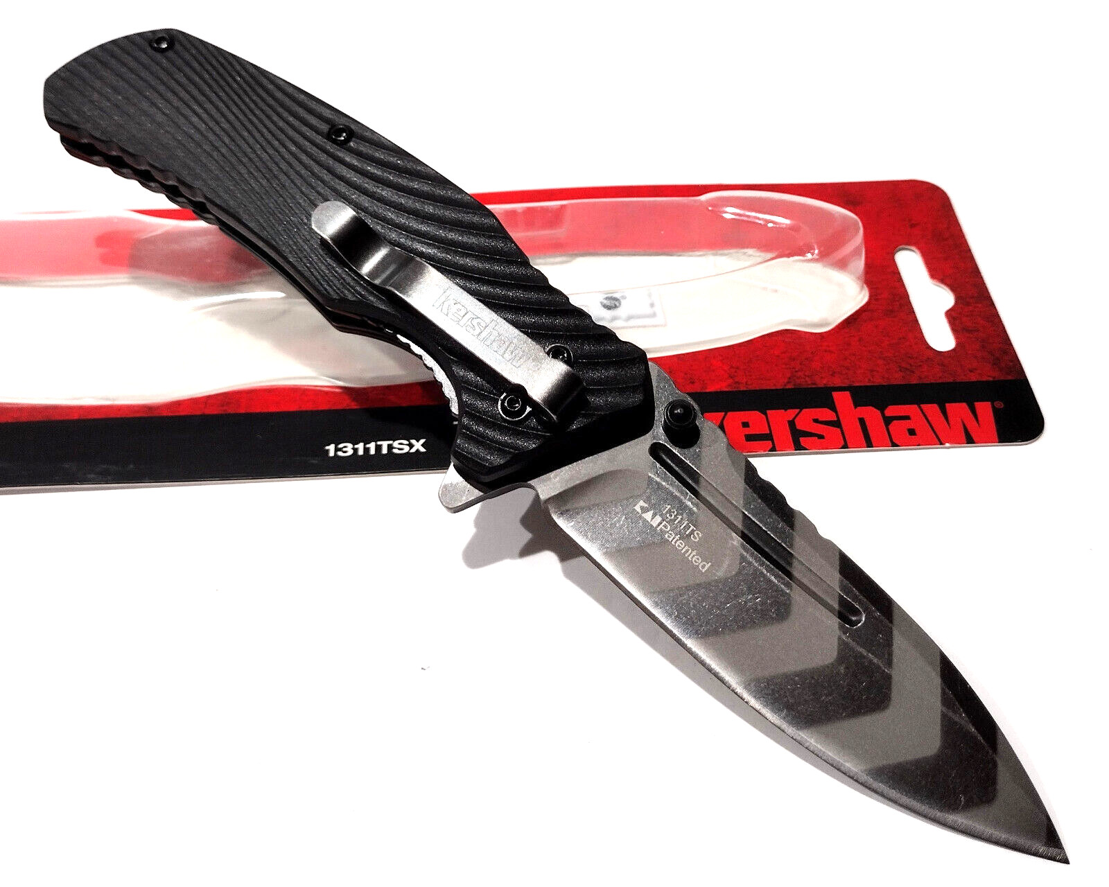 KERSHAW KS1311 Black Trace Spring Open Assisted Tactical Folding Pocket Knife
