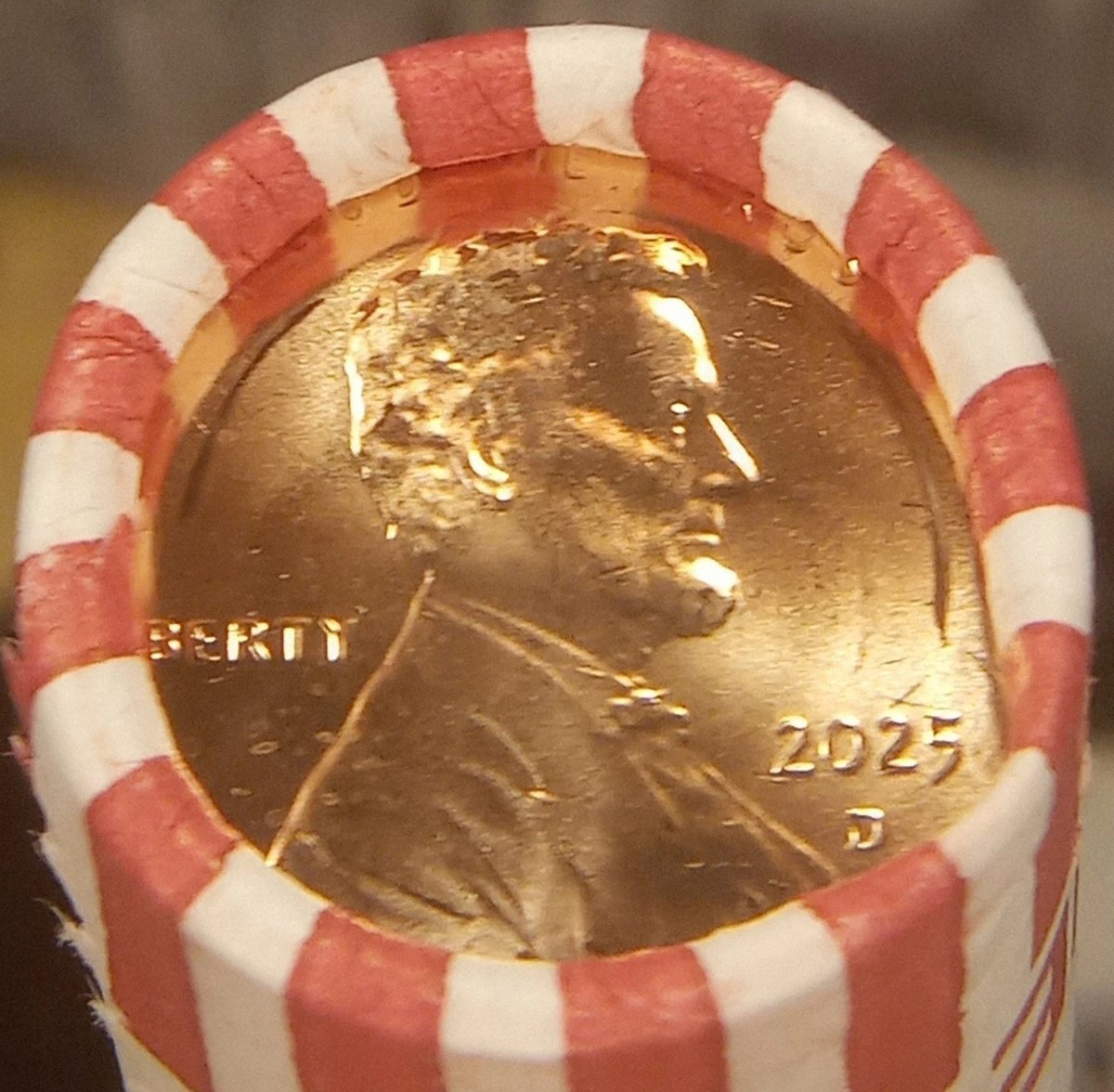 2025 (BU) UNCIRCULATED P & D MINT LINCOLN CENT ROLLS SET OF 8 (400 COINS)