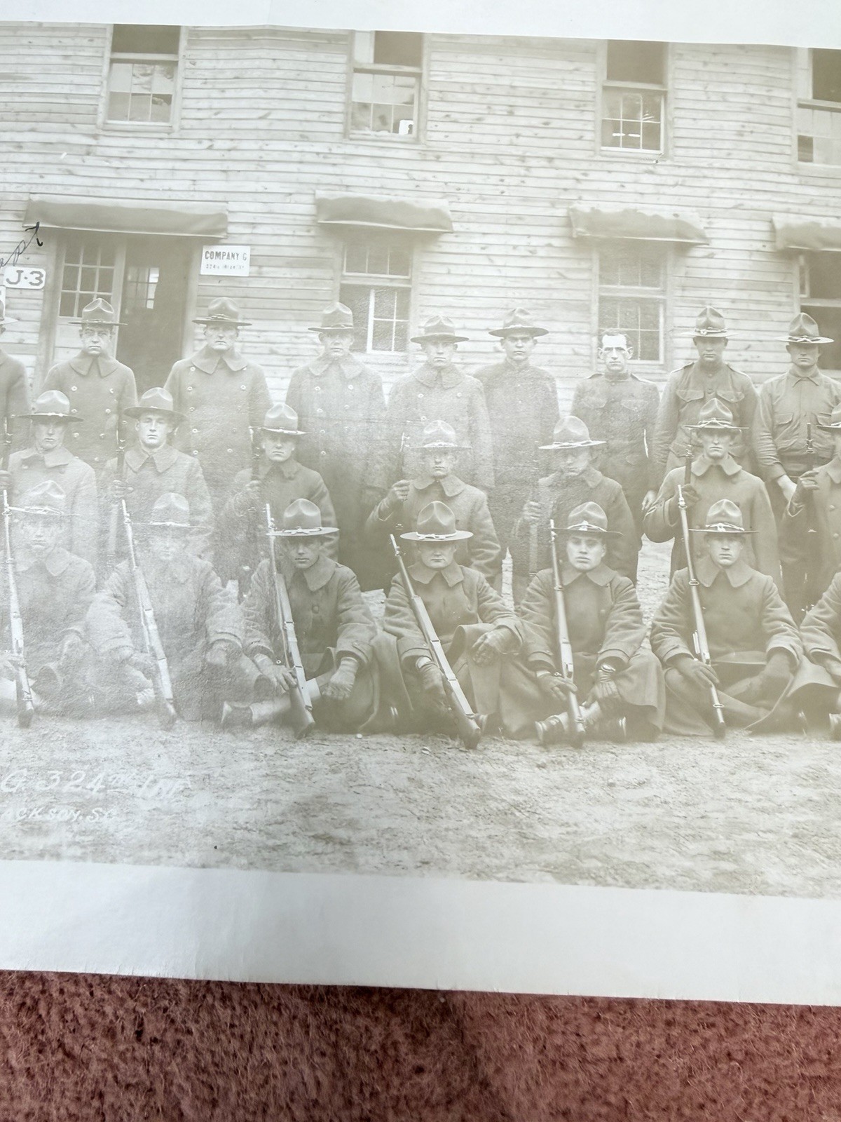 WWI 324th Infantry Regiment Camp Jackson SC Panoramic Photo 22x8