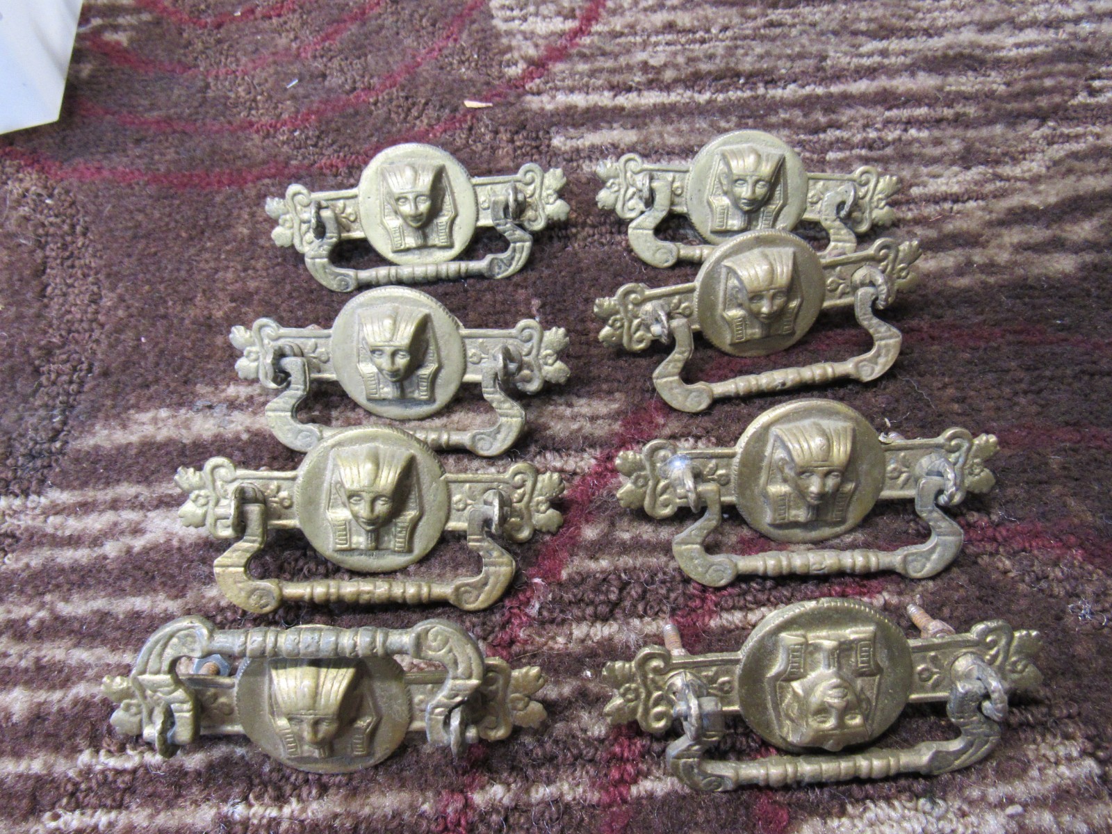 LO7 8 Egyptian Revival Pharaoh Bail Pulls Drawer Handles