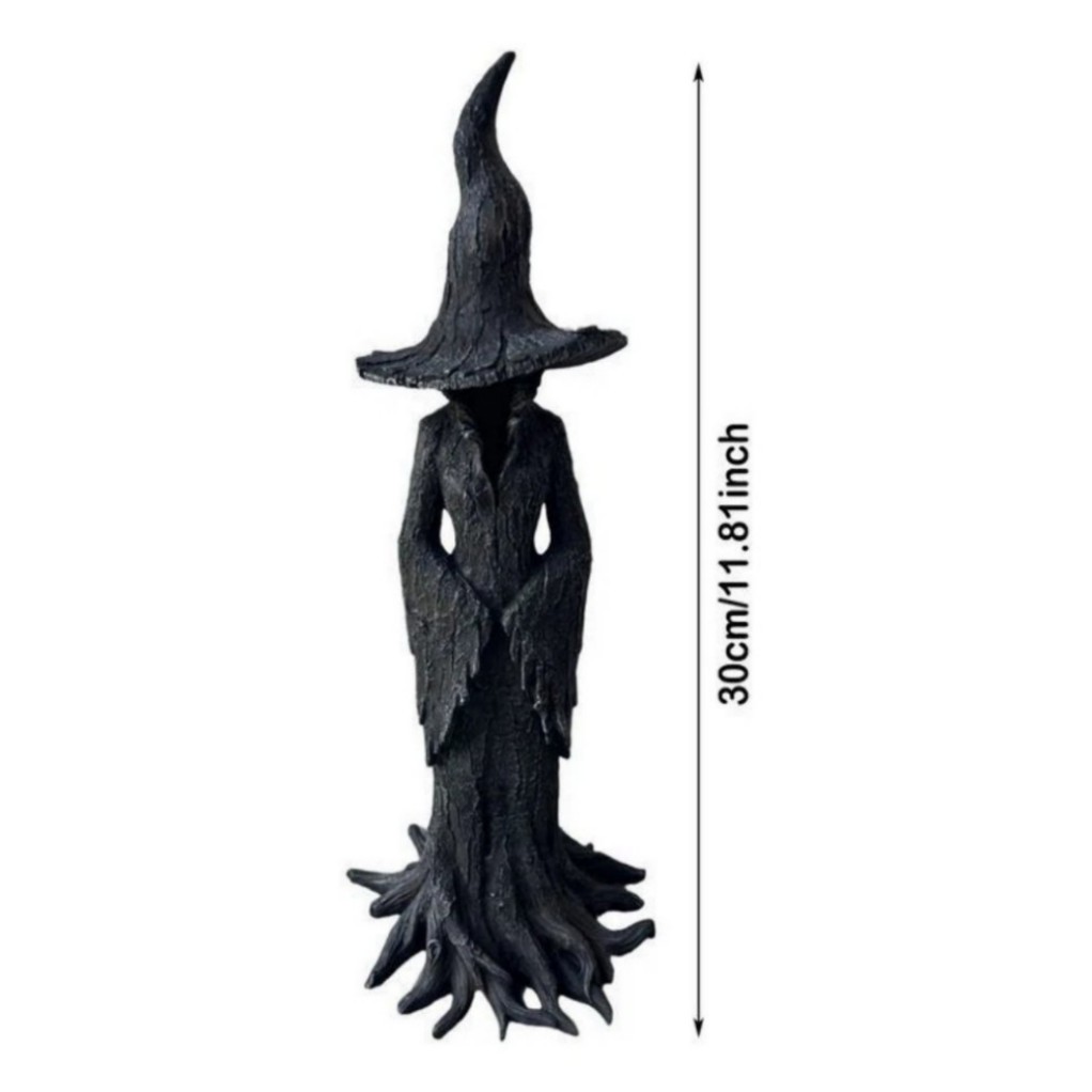 1 Pack Cracker Barrel Tree Witch Statue 2025 30 cm Halloween Decor - New in Box
