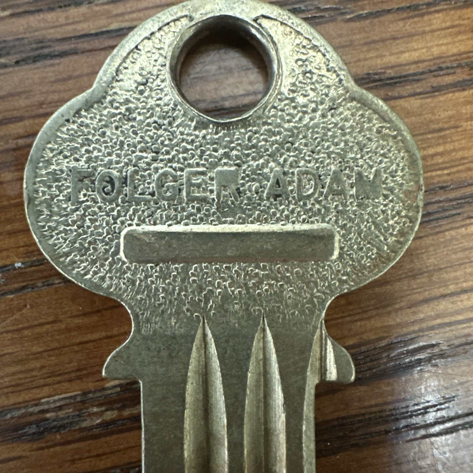 1 Folger Adam Mogul Brass Prison Jail Cellblock Door Key Joliet, Illinois