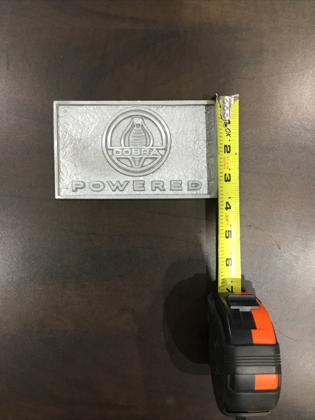 Aluminum Cobra Powered Plate Shelby GT 350 GT500 Mustang 289HP 302 351 427 428