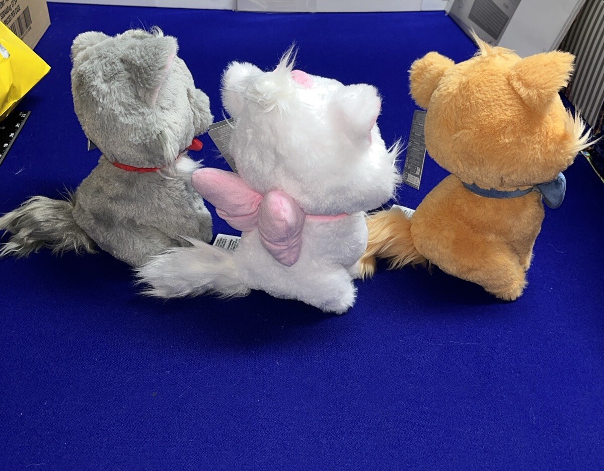 2025 Disney Parks The Aristocats Marie Berlioz Toulouse 3 Piece Cat Plush Set