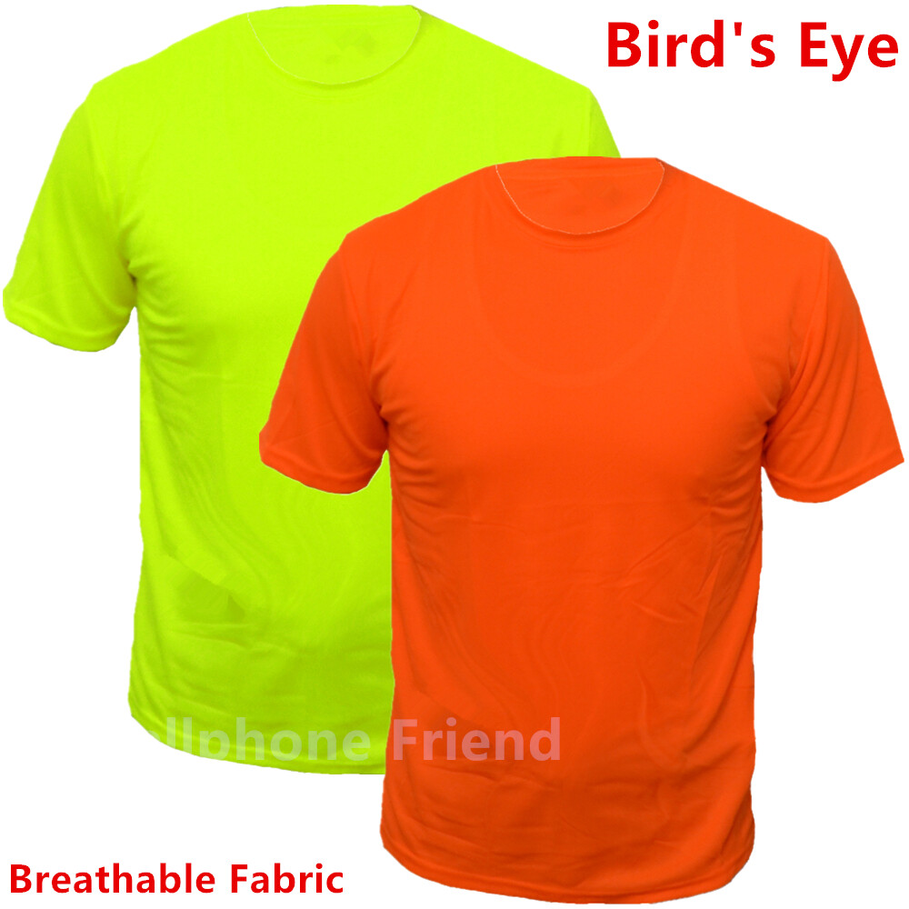 High Visibility Non ANSI Hi Vis Long Sleeve T Shirt Safety Yellow Orange Shirts