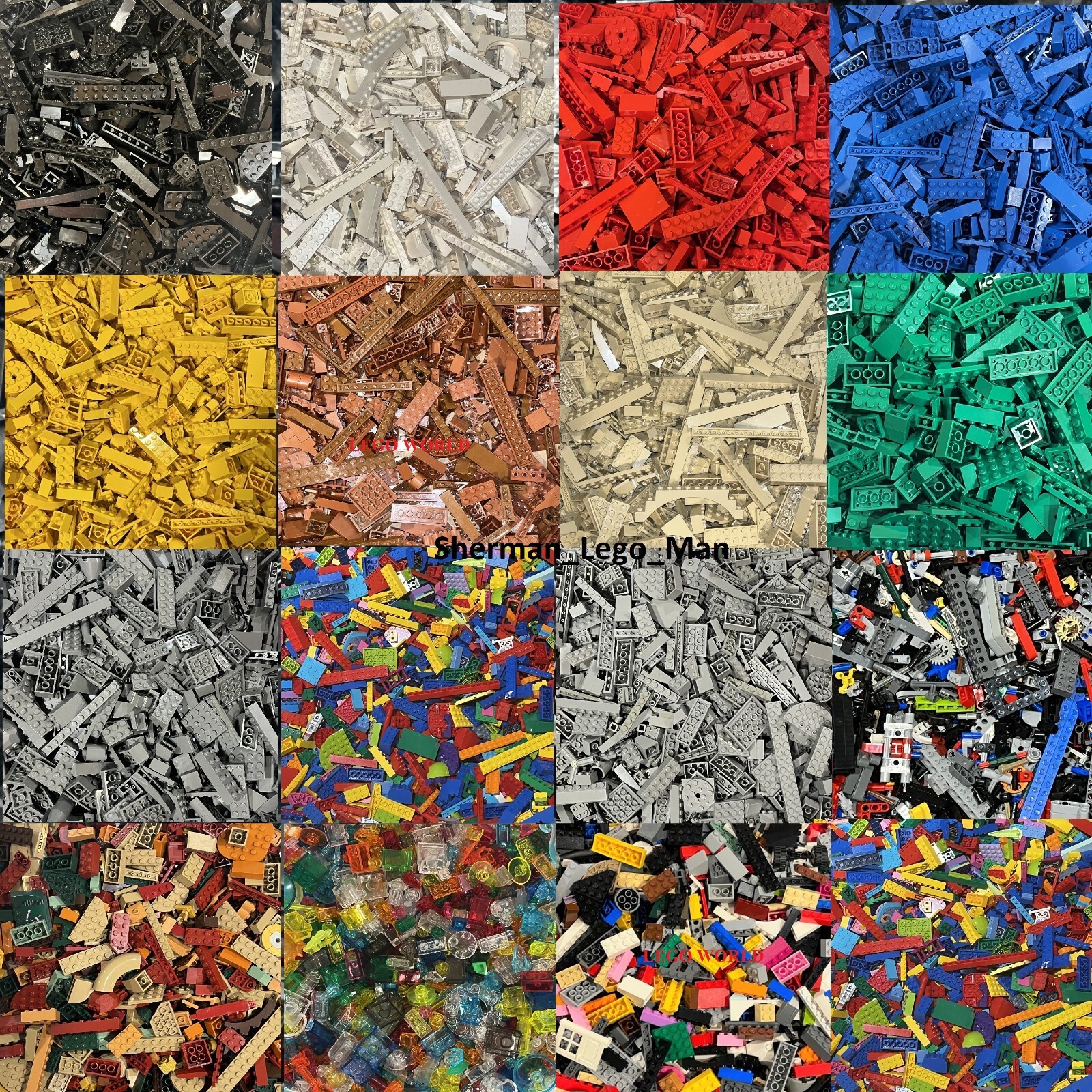 LEGO SORTED BY COLOR : 200+ PIECES FROM BULK  ! PICK COLOR !  - FREE SHIPPING -
