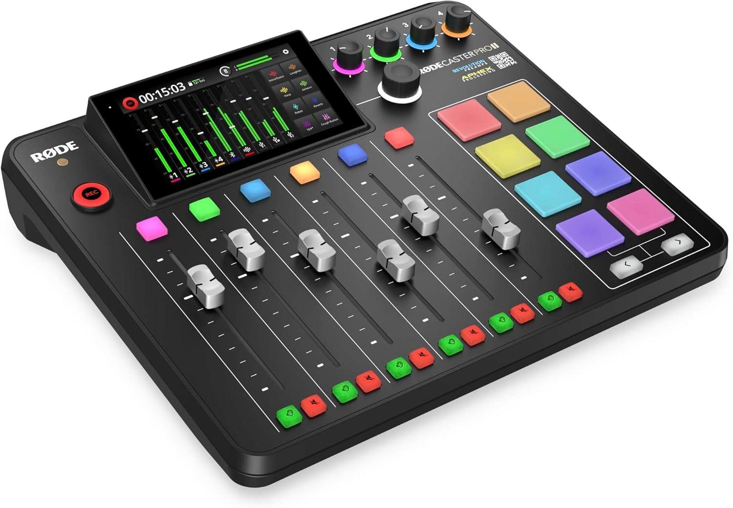RODECaster Pro II All-in-One Audio Console for Podcasting Streaming Music Black