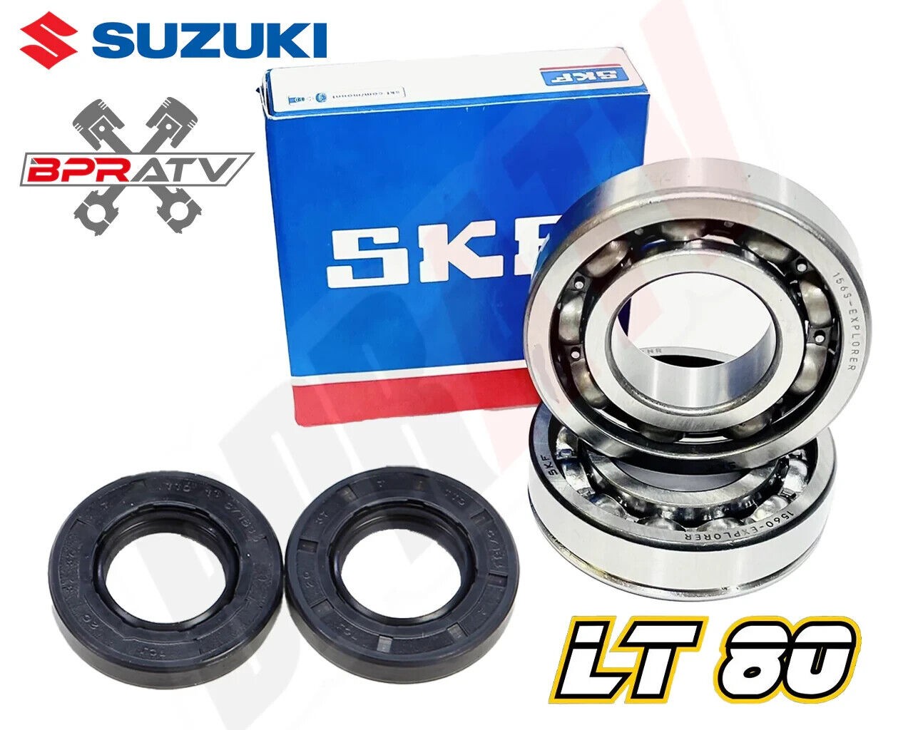 Suzuki LT80 LT 80 SKF OEM Replacement Crankshaft Crank Main Bearings & Seal Kit