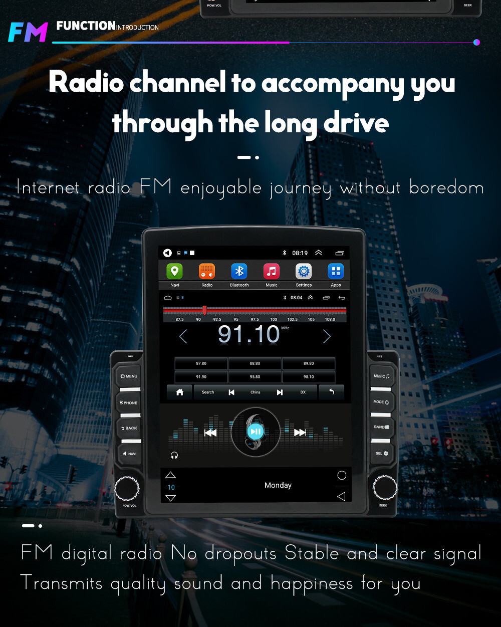 Fit For 2007-2015 Fiat 500 Android 14 For Carplay Car Stereo Radio GPS Navi BT