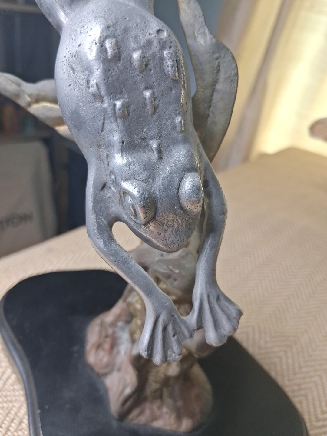 Vtg Frog Diving Figure Sculpture w/Base San Pacific International,SPI, Rare Item