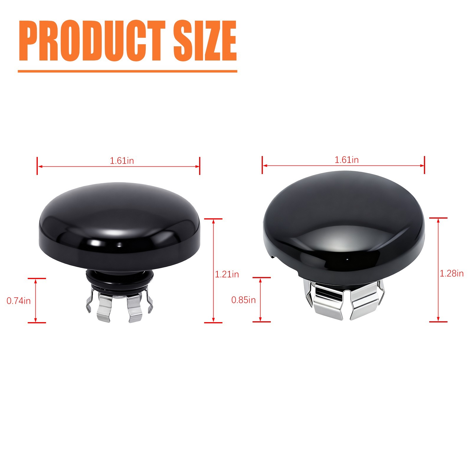 Black Front Axle Nut Caps Axle Covers for Harley Davidson/Touring 2023-2025