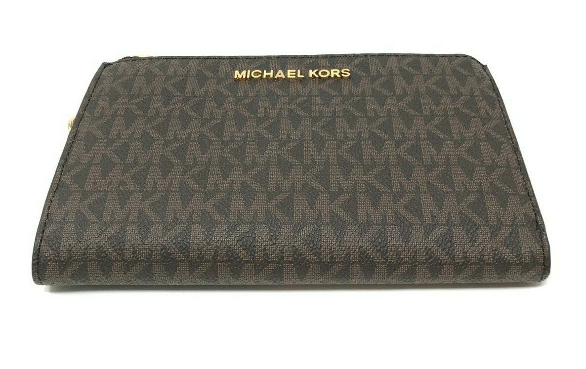 Michael Kors Jet Set Travel Double Zip Phone Wristlet Wallet
