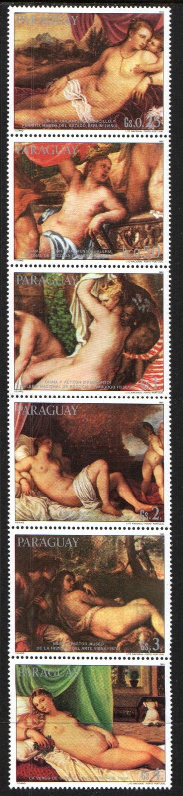 Paraguay Stamp 2162  - Titian paintings