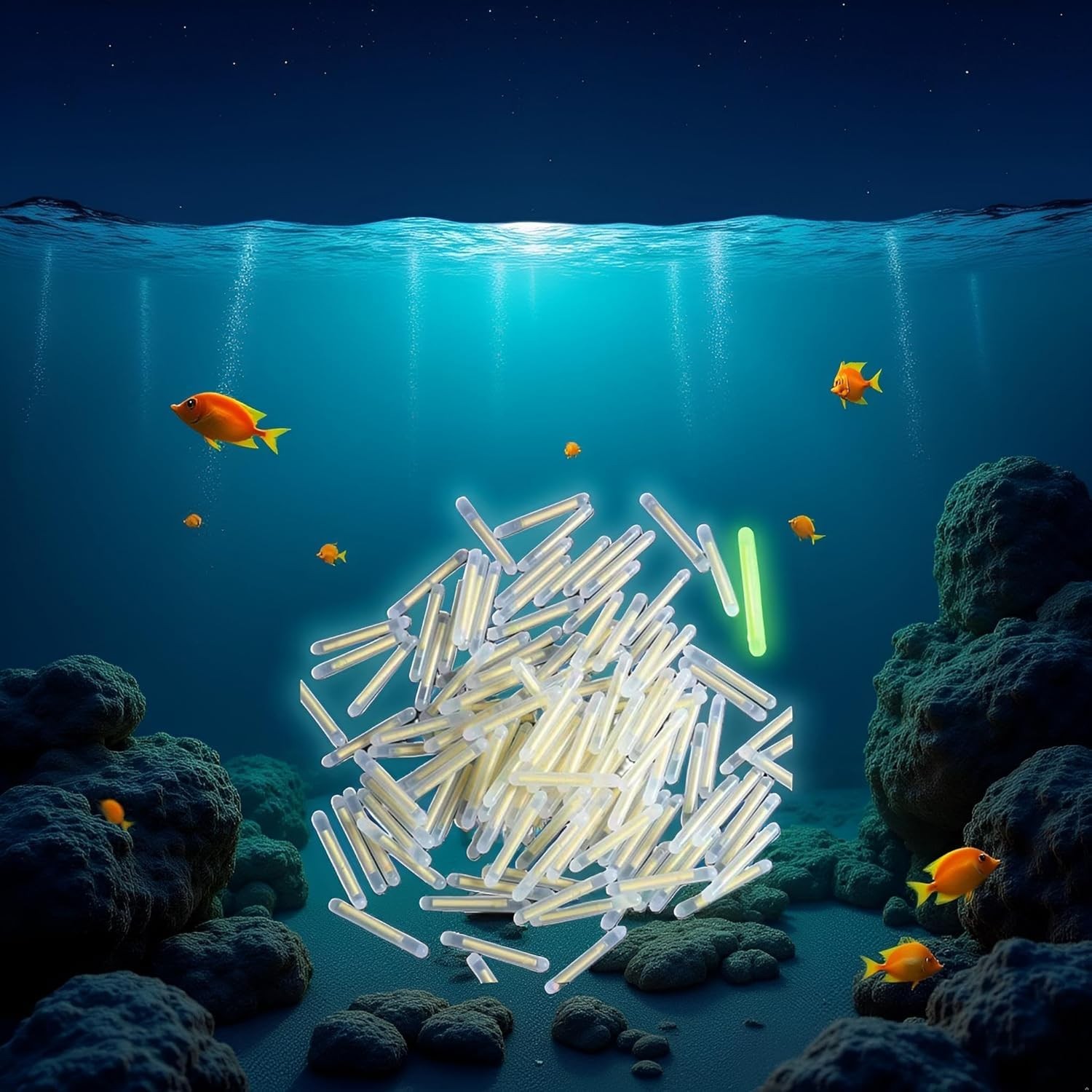 100 Pcs 3mm Fishing Float Light Sticks - Fluorescent Glow Sticks Tackle