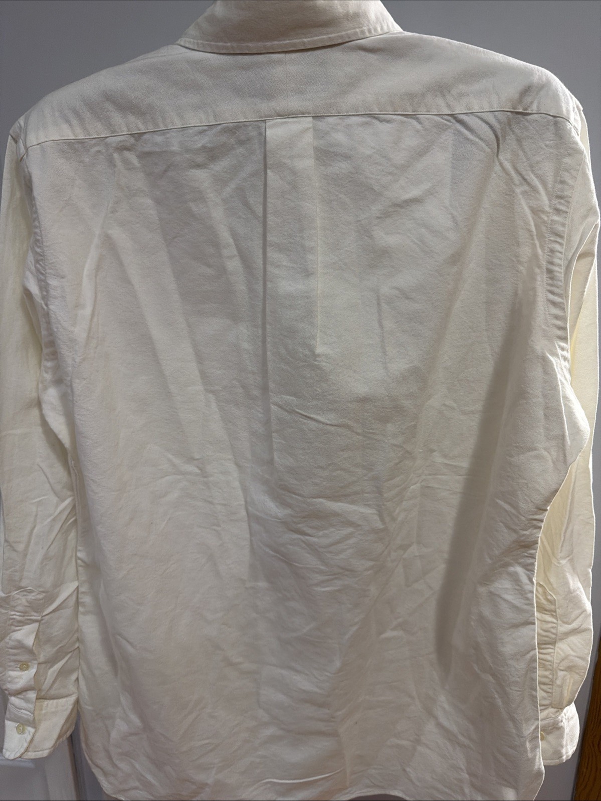 RALPH LAUREN White Button Down Shirt Classic Fit Oxford Sz Large