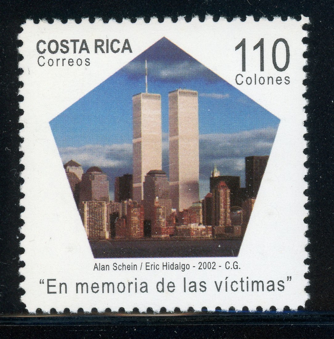 COSTA RICA MNH: Scott #560 110C September 11th Remembrance #2 CV$7+