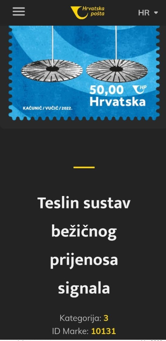 CROATIA 2022 , NICOLA TESLA ,5 STAMPS, FULL SET, Unusual