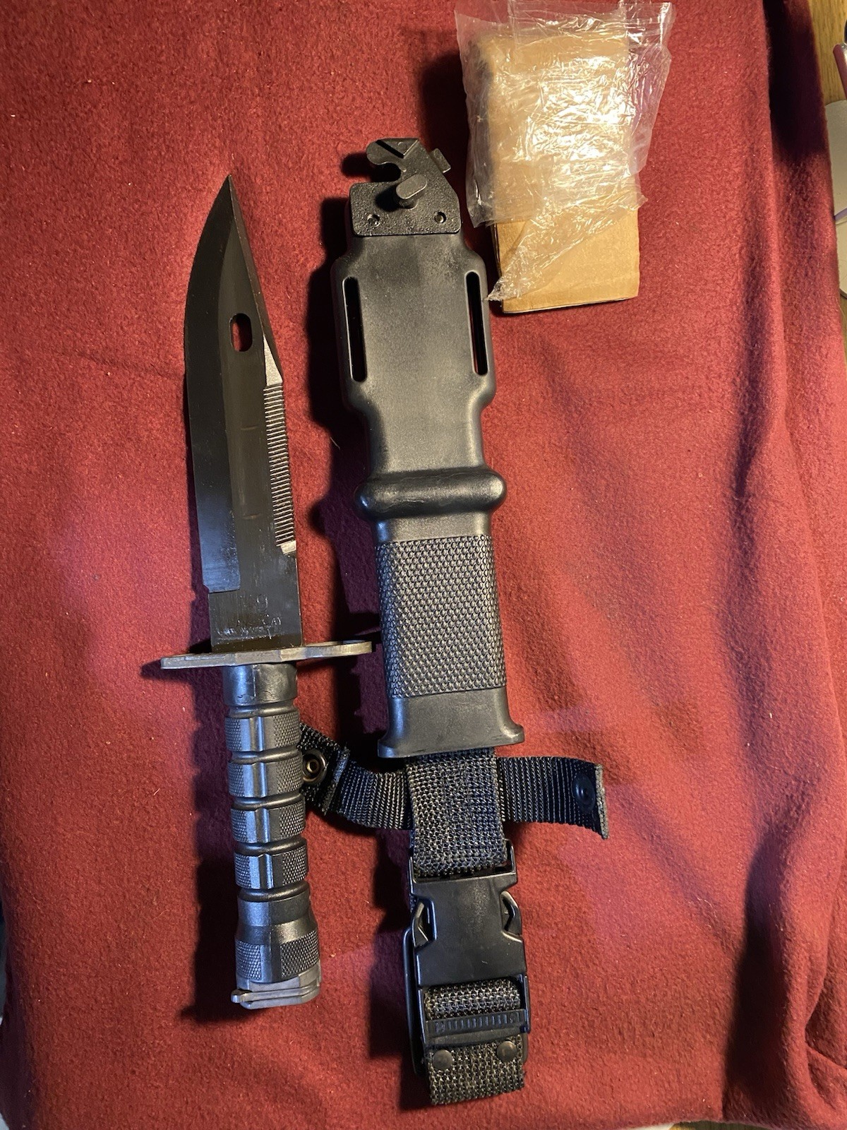 Lan Cay M9 Military All Black Scabbard And Grip UNISSUED VERY RARE Gulf War NOS