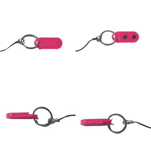 Minelab Equinox 800 charging port magnetic cover with lanyard.