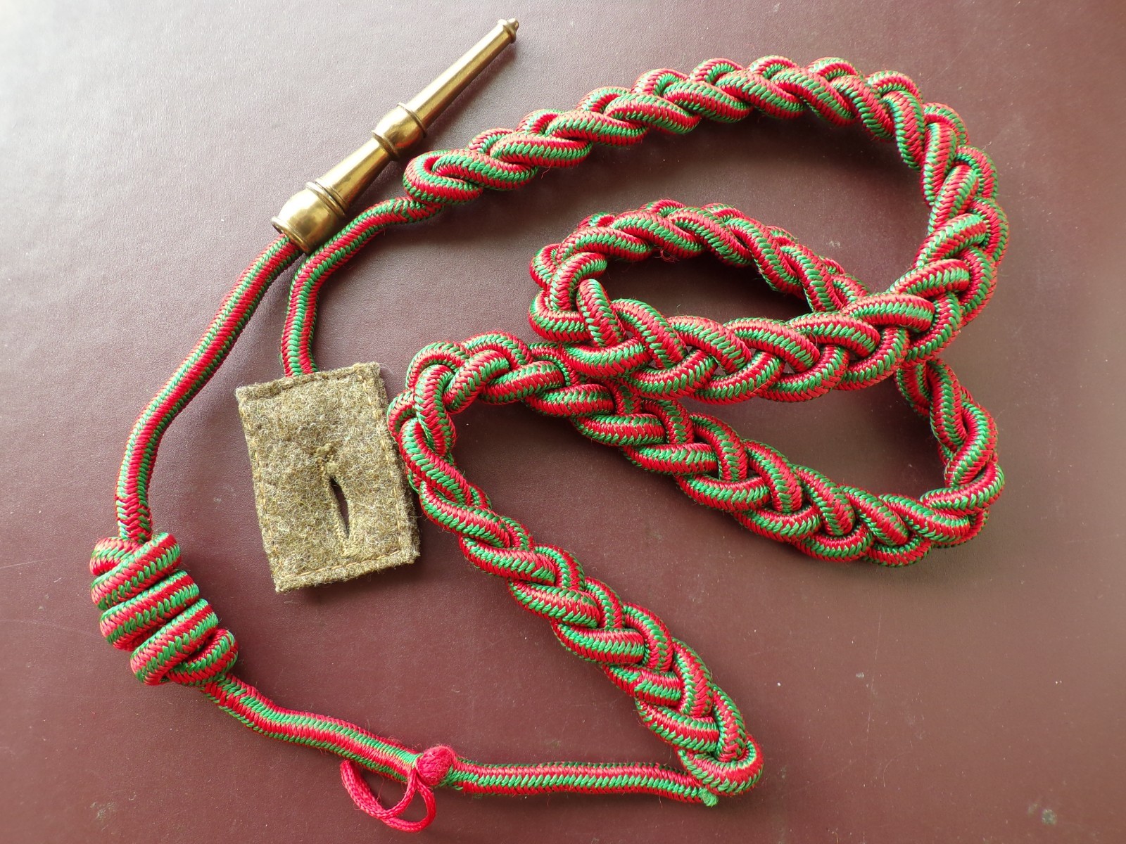 WWII French Fourragere Lanyard Military France Award Uniform Shoulder Rope Cord