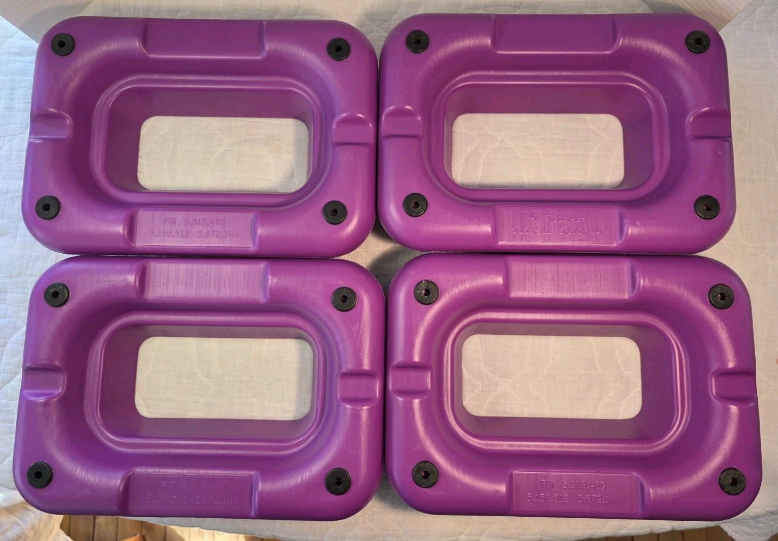 4 Purple Risers For Circuit Step Platform Aerobic Exercise