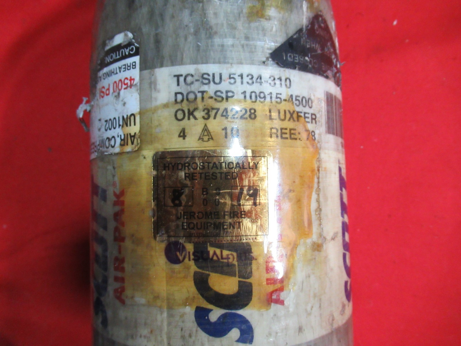 SCOTT 4500PSI 30 Min SCBA Bottle Tank Cylinder CGA347 valve Paintball Air gun