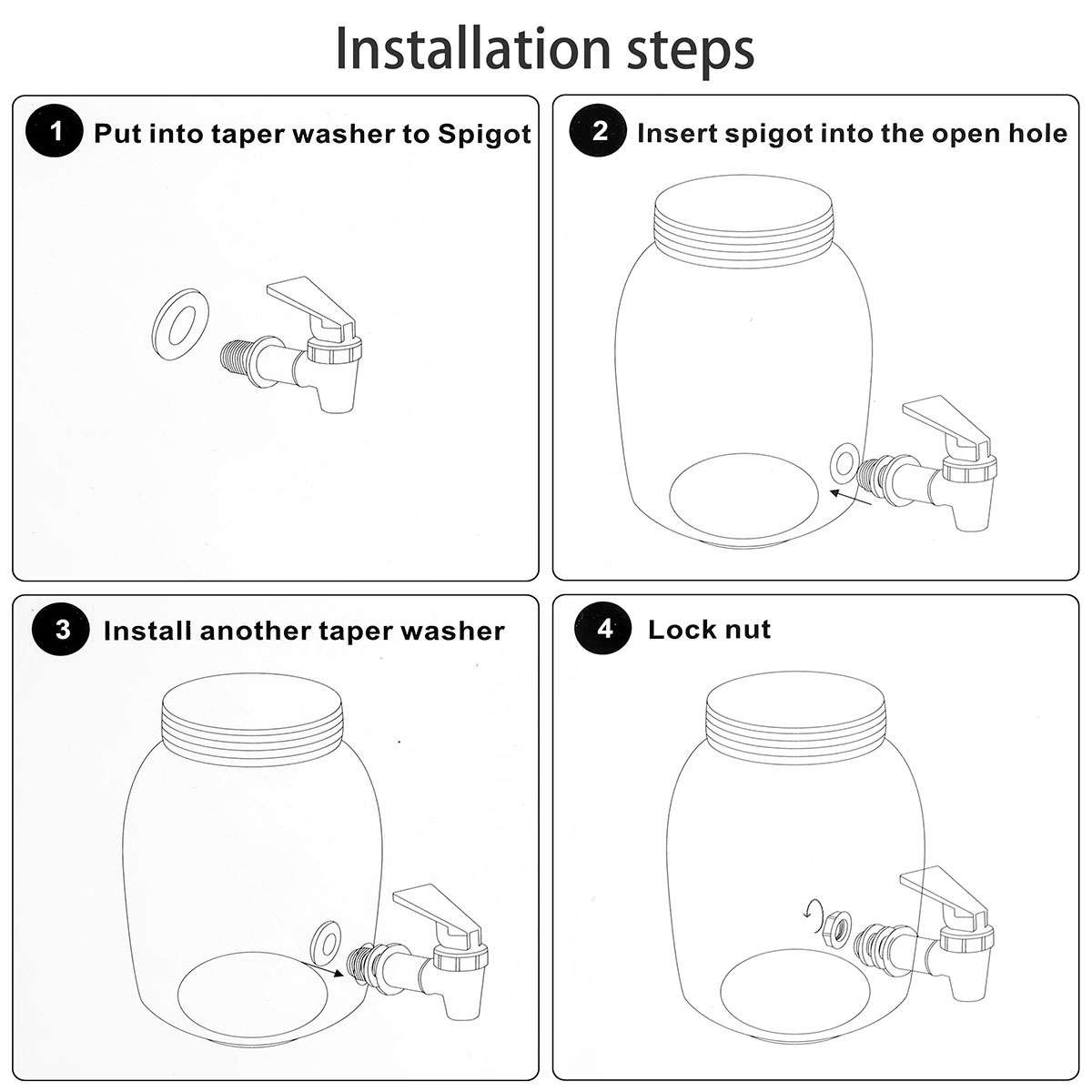 2Pc Replacement Beverage Dispenser Spigot Faucet Jug Jar Bucket Bottle Tap Valve