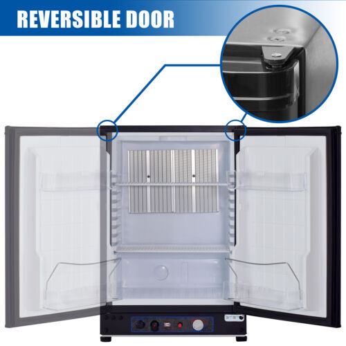 Smad Propane Fridge LPG 12V 3 Way 2.1 Cu.ft Outdoors Refrigerator Camping, RV