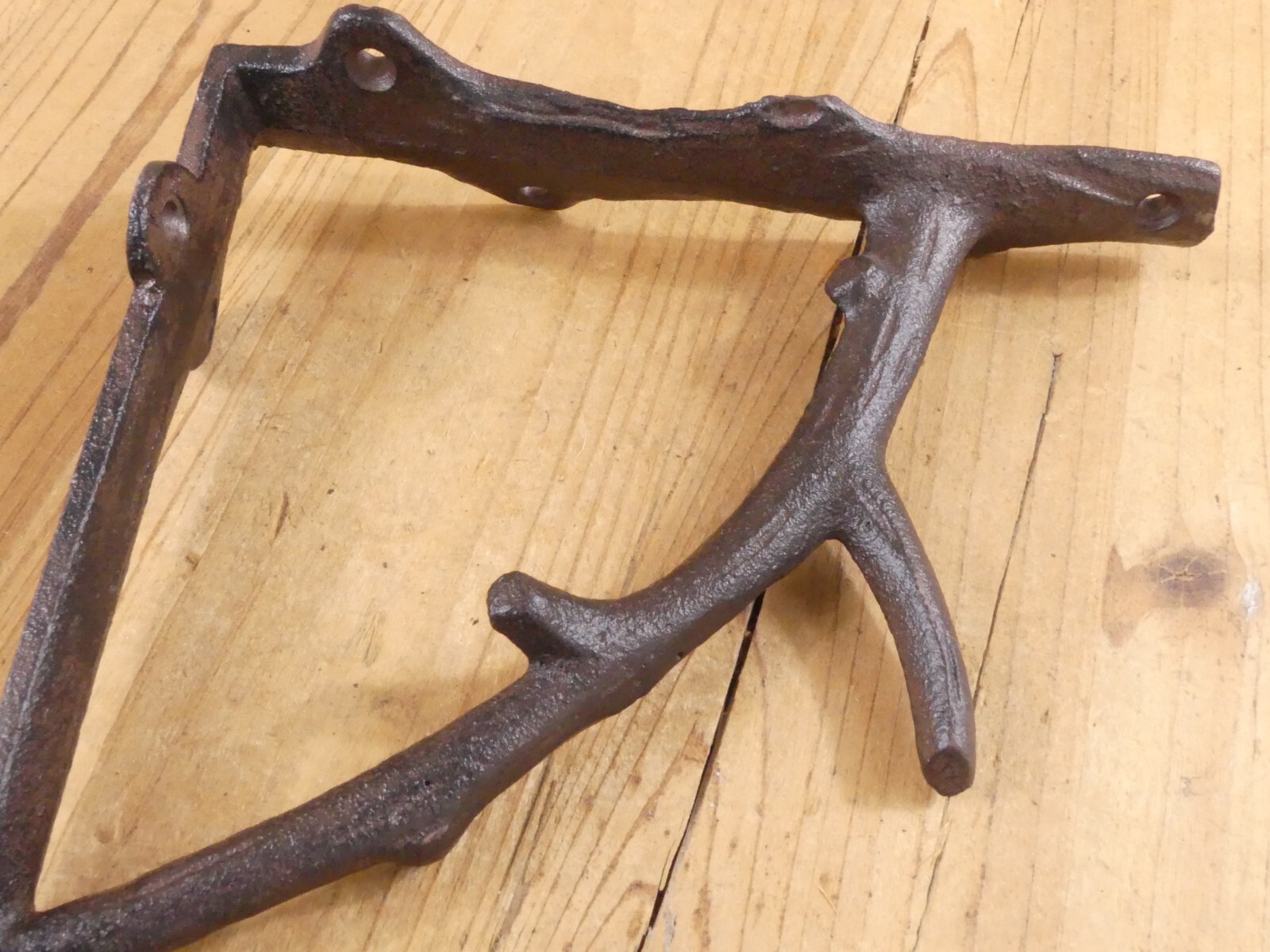 6 Cast Iron Tree Branch Shelf Wall Brace Rustic Wood Bracket 6 3/4" Corbel