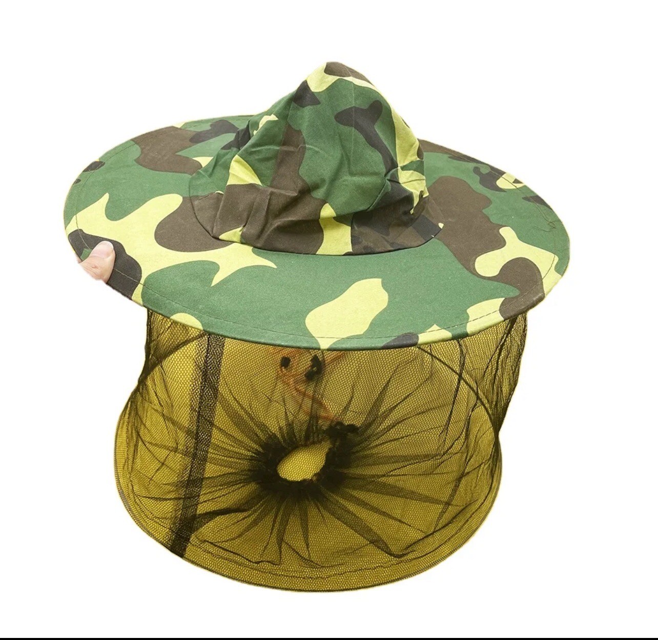 2 Pcs Camouflage Beekeeper Hat with bee veil - Beekeeping protective Hats
