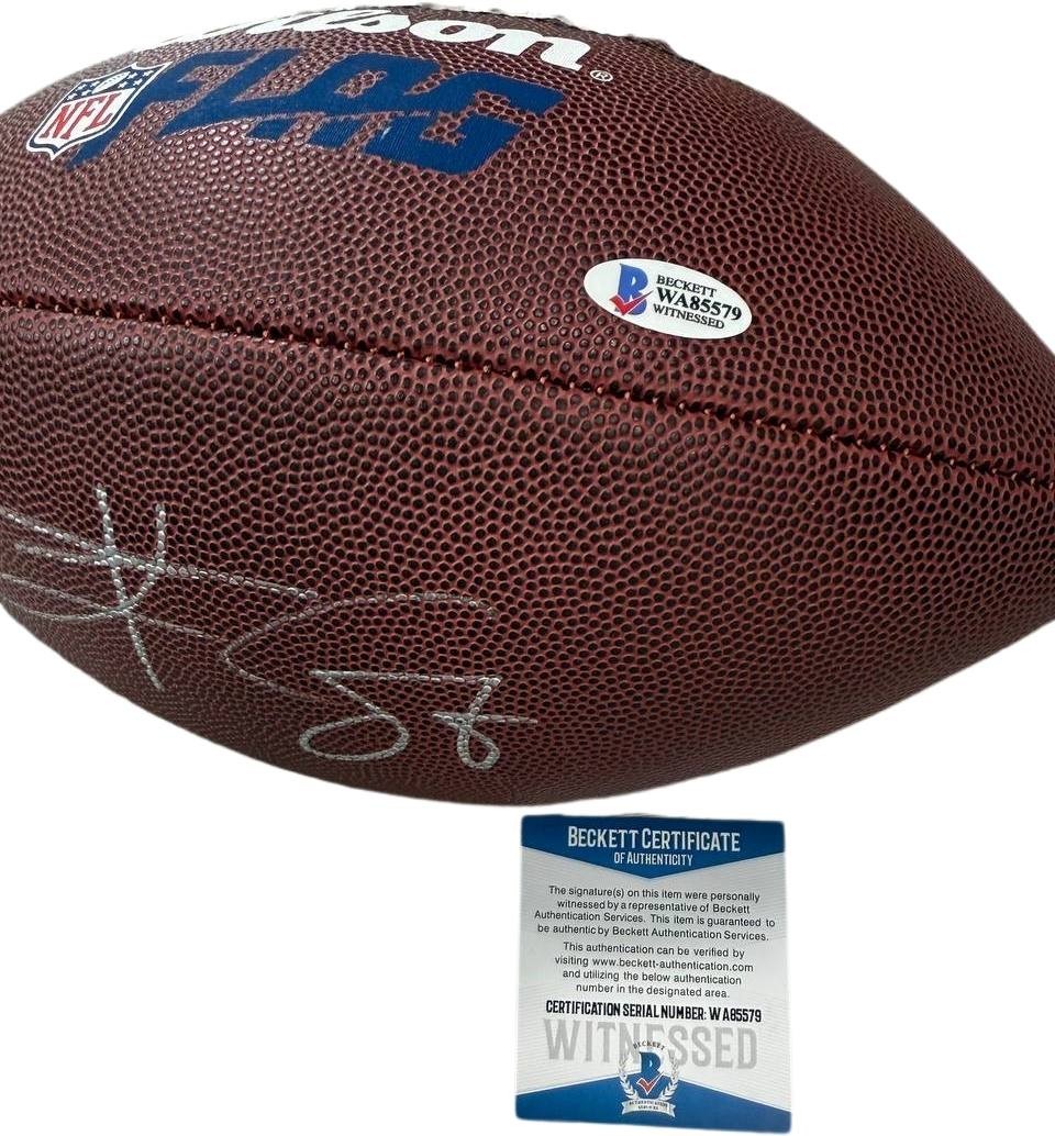 KC Chiefs Team Autographed Signed Football Travis Kelce COA