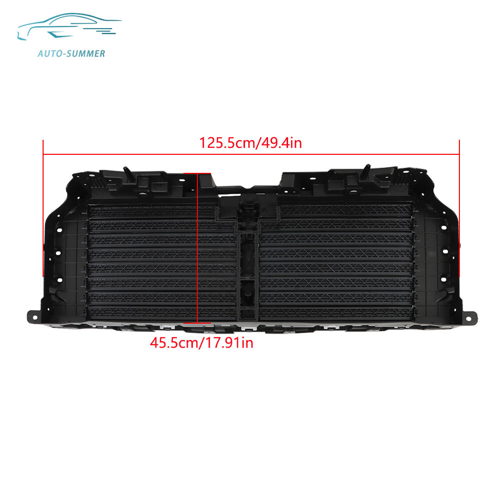 Radiator Grille Air Shutter Control Upper & Lower Black For 2021-2023 Ford F-150