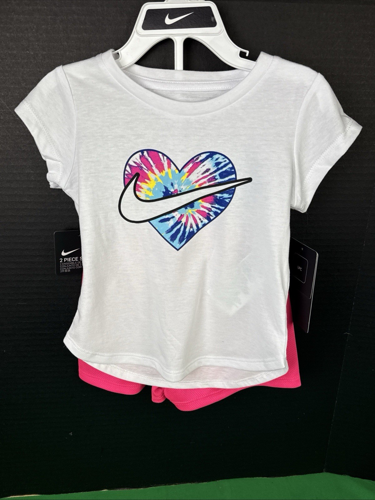 Nike Girls 2-Piece Shorts Set Size 2T Hyper Pink
