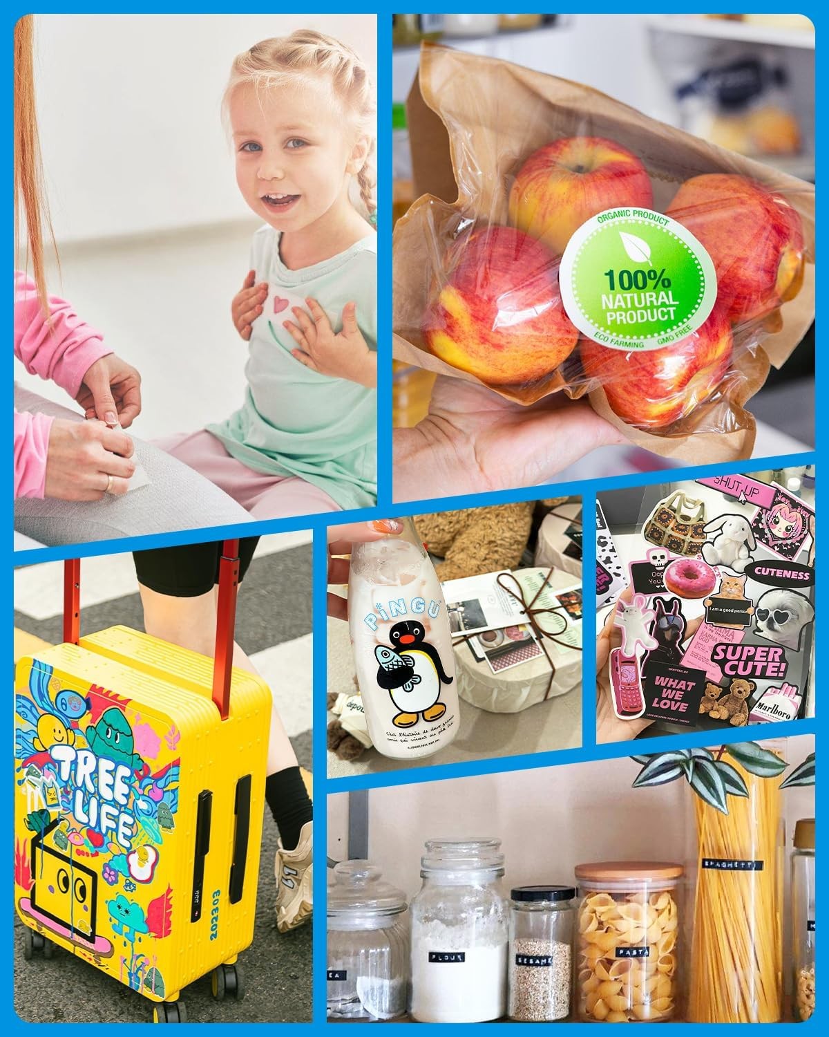 20 Printable Vinyl Sticker Paper 8.5x11 Glossy Waterproof Decal for Laser Inkjet