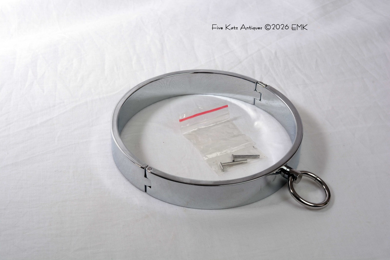 Steel Collar - Magnetic Pin - Restraint - Role Play - Bondage - New Old Stock