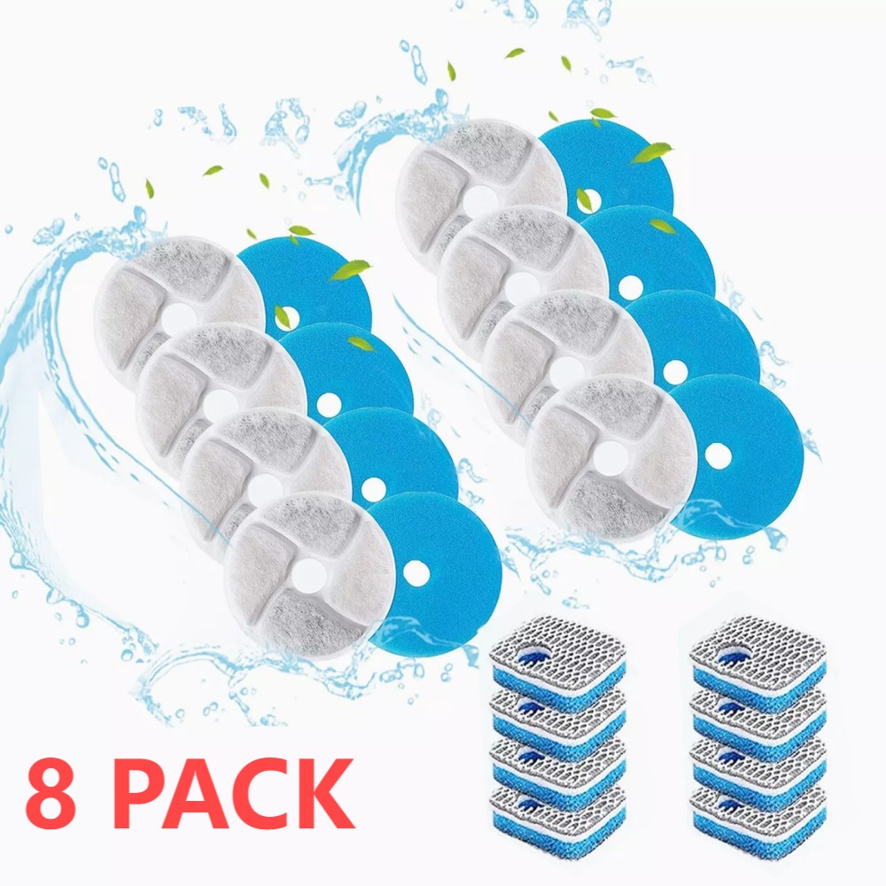 Pet Activated Carbon Filters Round Replacement for Dog Cat Kitty Water Fountain