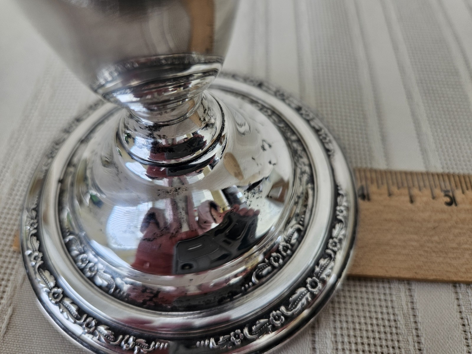 Pair of Mid-Century Courtship International Sterling 3" Candleholders