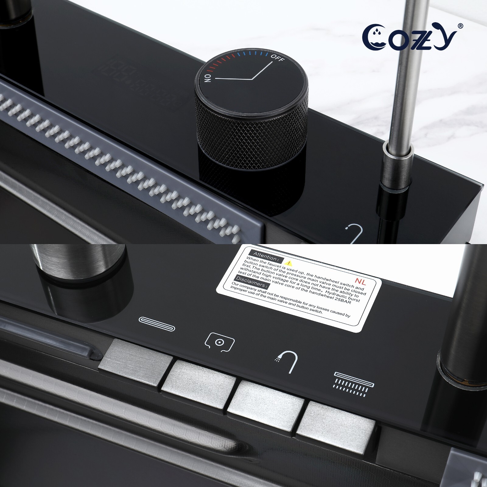 Multifunctional Workstation Overmount Kitchen Sink Faucet Combo & Cutting Board