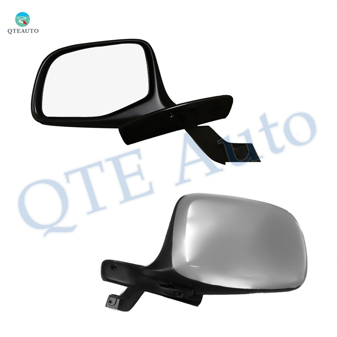 Pair 2 Left-Right Manual Foldaway View Mirror Chrome For 1992-1996 Ford F-150