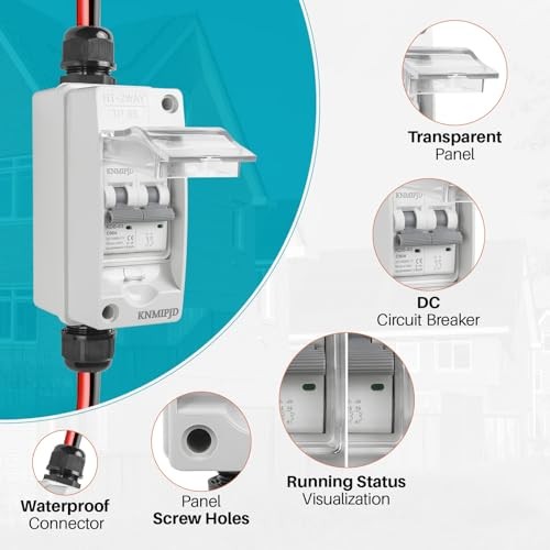 Solar Panel Disconnect Switch，1000V 50Amp Solar Breaker， IP65 DC1000V 50Amp