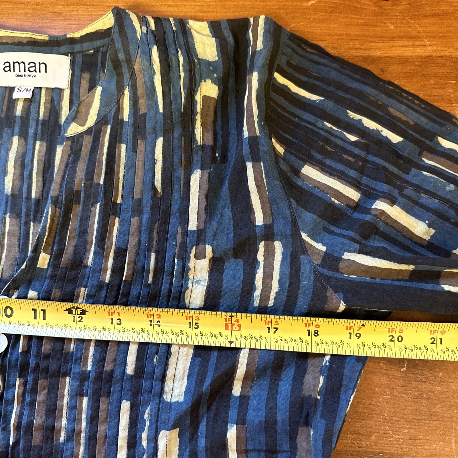 Aman Lamu Kenya Dress S/M Africa Timeless Peasant Boho Unique Flowy Tribal