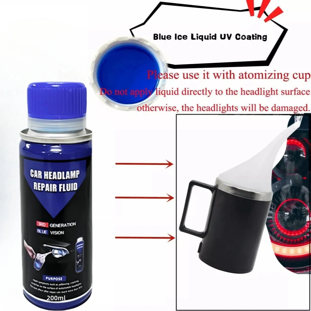 Headlight Restoration Repair Liquid Polymer Chemical Polishing Car Set Tool 300g
