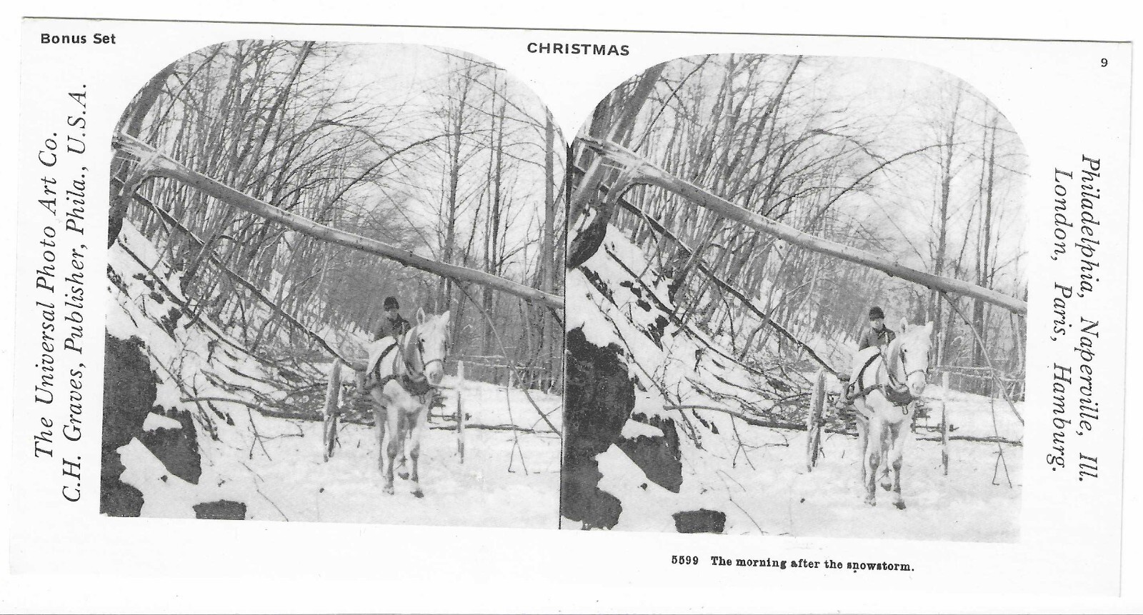 The Morning After The Snowstorm, 1978 Reproduction Stereoview